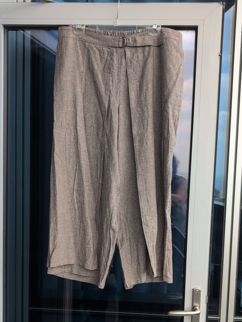J. Jill Taupe Wide-Leg Capris